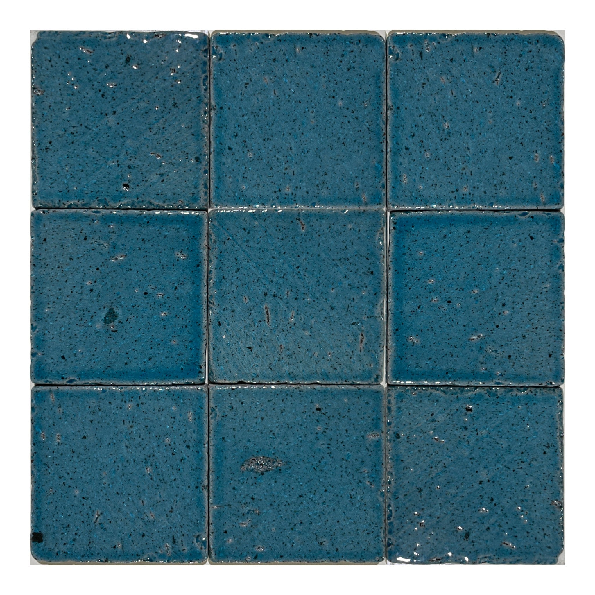 Sırlı Lav Taşı T 10x10 Turkuaz